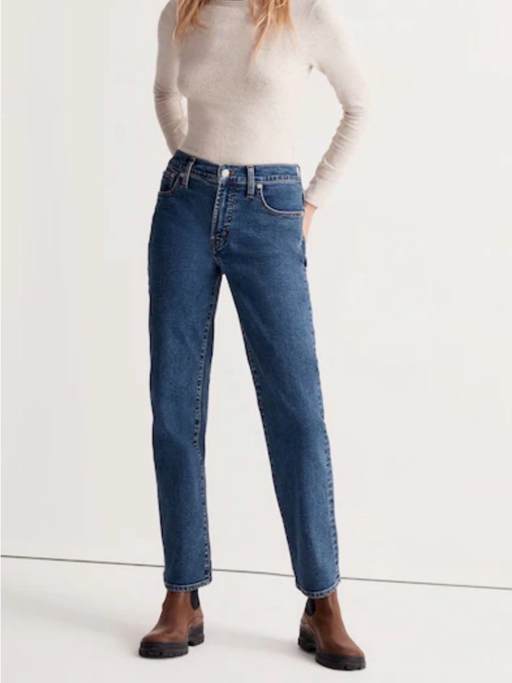 Madewell Women’s Perfect Vintage Straight Jean Instacozy Wool Blend 30T
